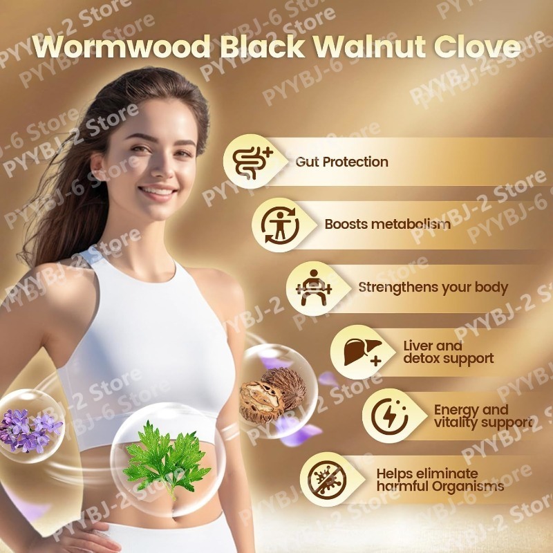 Wormwood Black Walnut Cloves S - Herbal Wellness Blend บทวิจารณ์และราคา
