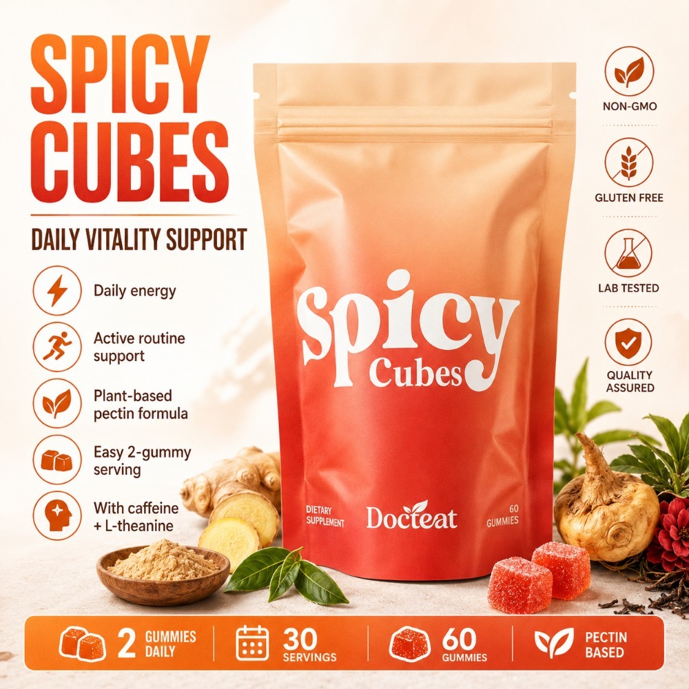 Docteat Spicy Cubes Gummies 60 - Herbal Wellness Blend บทวิจารณ์และราคา