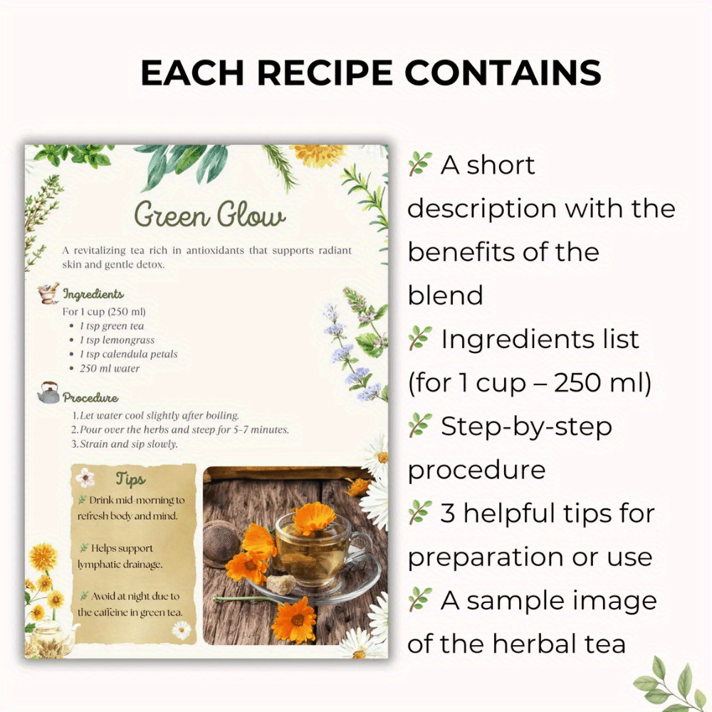 Herbal Tea Recipes Book – Natu - Herbal Wellness Book บทวิจารณ์และราคา