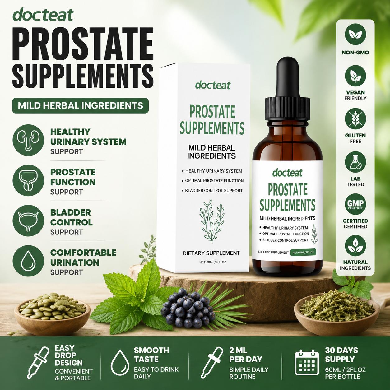 Prostate Liquid Drops with Saw - Herbal Wellness Blend บทวิจารณ์และราคา