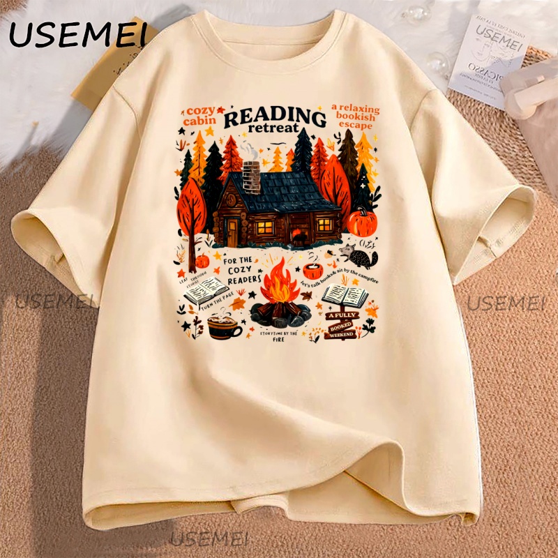 Cozy Cabin Reading Retreat T-s - Herbal Wellness Book บทวิจารณ์และราคา