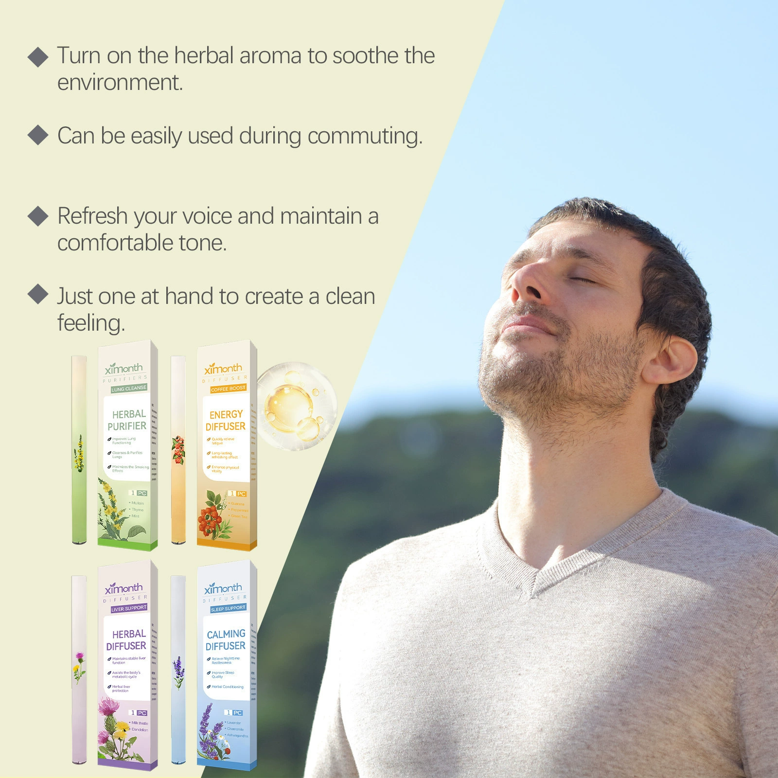 Natural Herbal Breathing Stick - Herbal And Wellness Products บทวิจารณ์และราคา