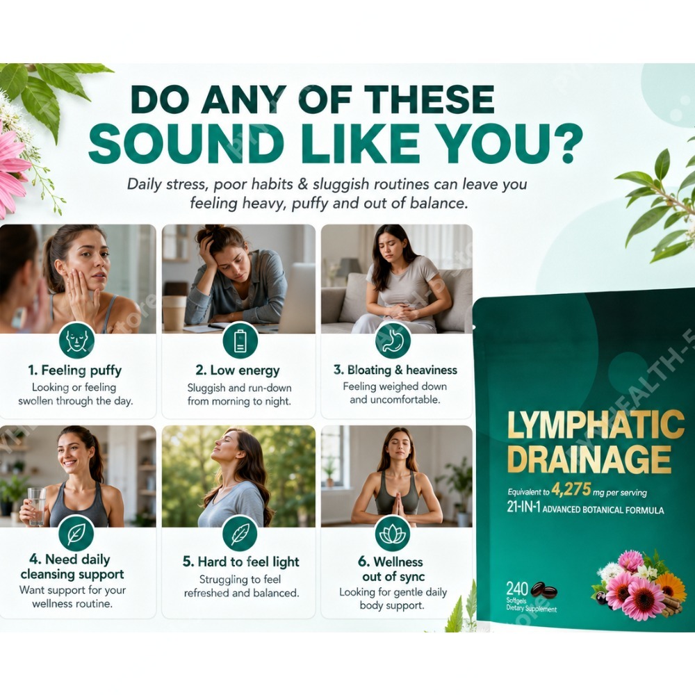 21-in-1 Lymphatic Support Soft - Herbal Wellness Blend บทวิจารณ์และราคา