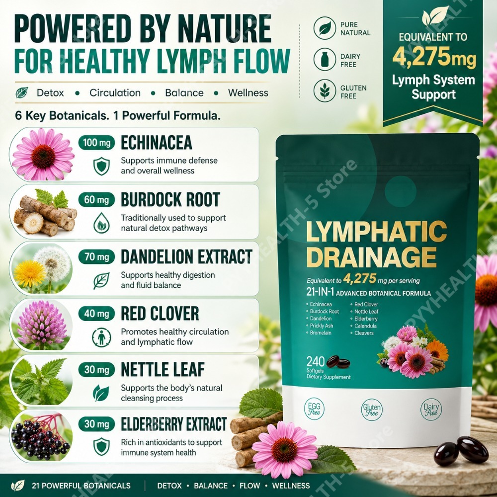 21-in-1 Lymphatic Support Soft - Herbal Wellness Blend บทวิจารณ์และราคา