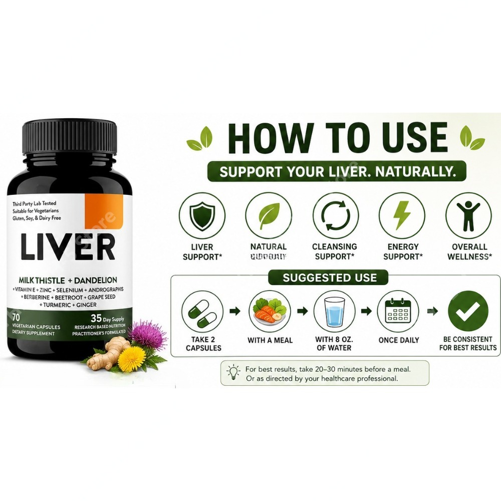 Milk Thistle Dandelion Root Ca - Herbal Wellness Blend บทวิจารณ์และราคา