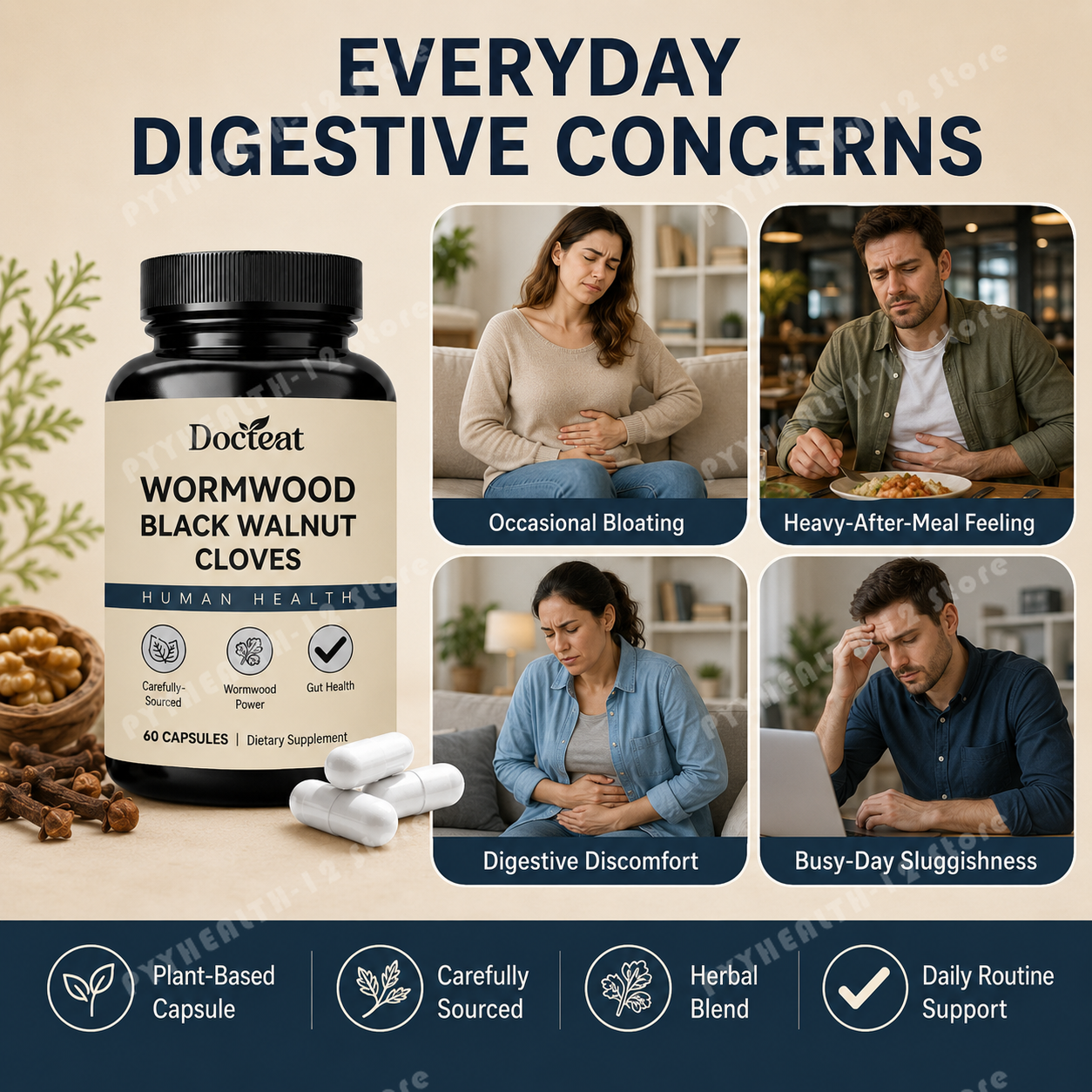 Wormwood Black Walnut Cloves C - Herbal And Wellness Products บทวิจารณ์และราคา