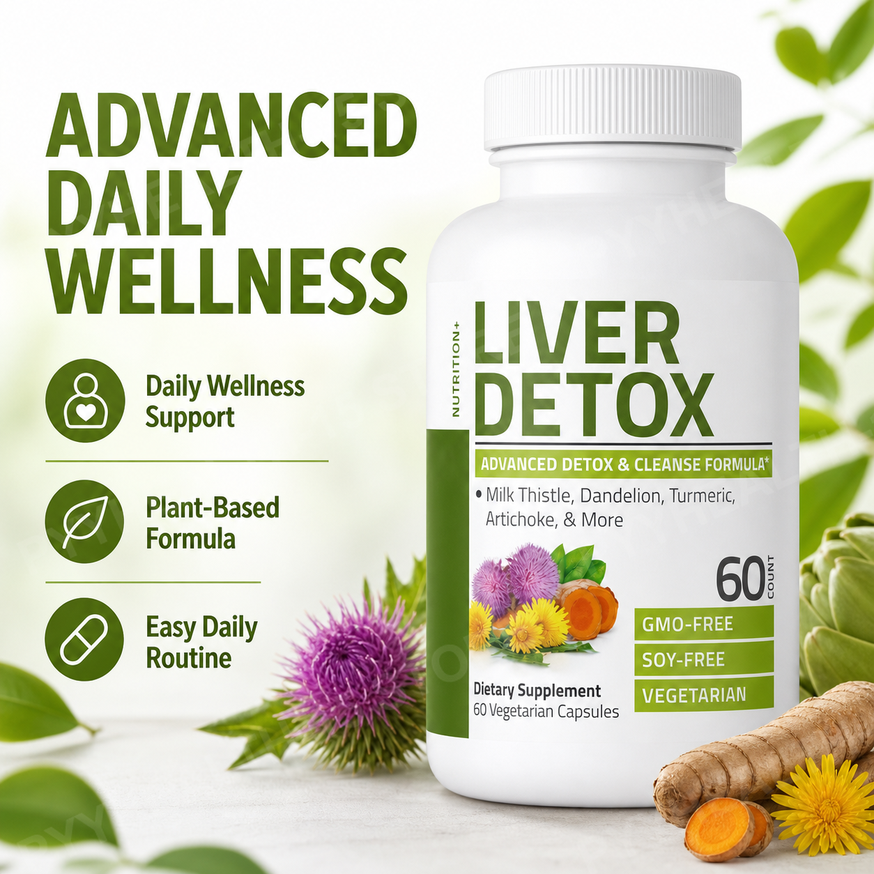 Liver Support Supplement Capsu - Herbal Wellness Blend บทวิจารณ์และราคา