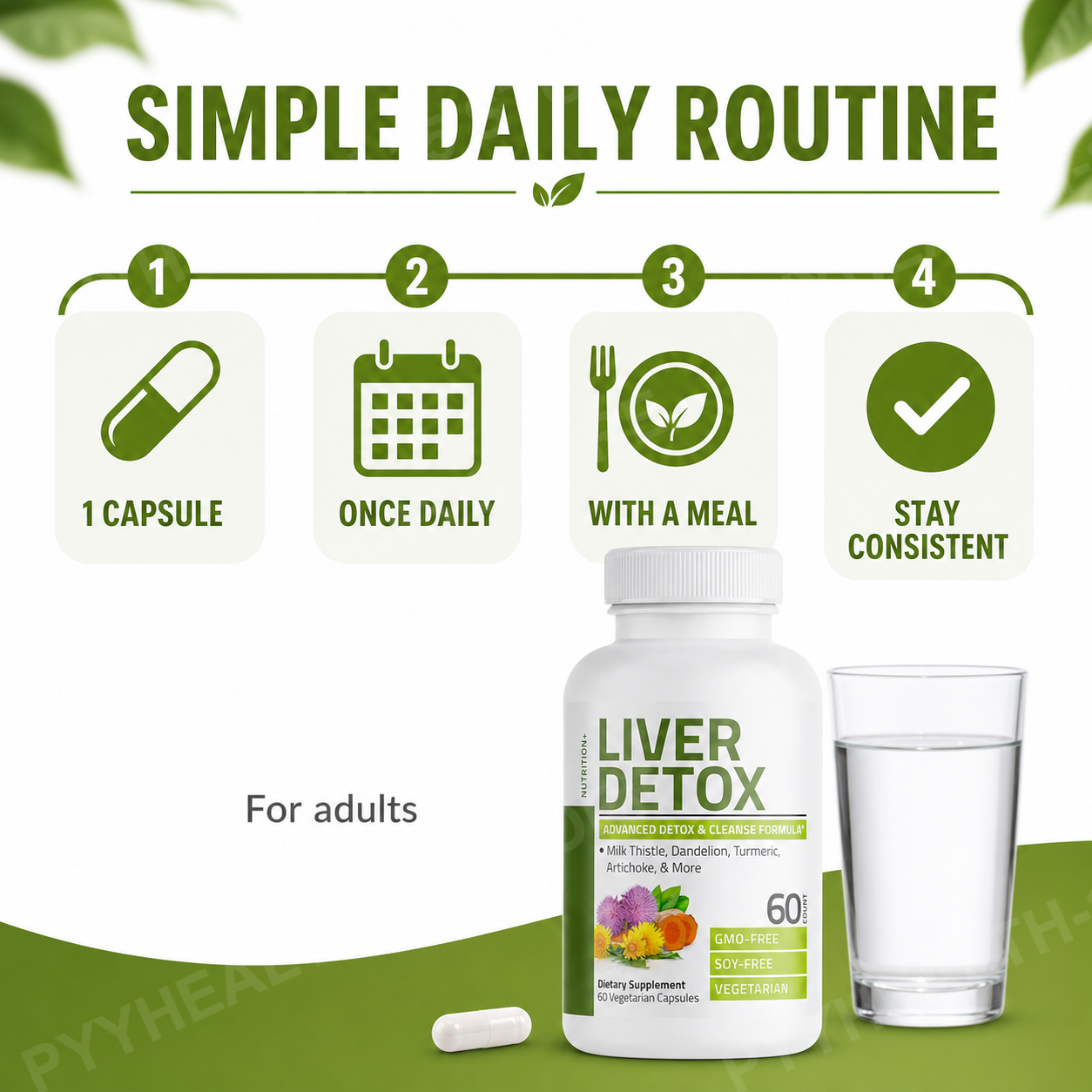 Liver Support Supplement Capsu - Herbal Wellness Blend บทวิจารณ์และราคา